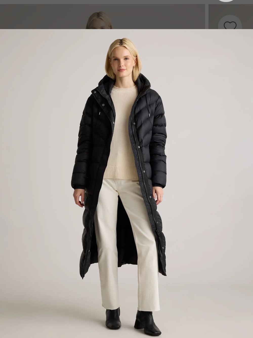 quince Responsible Down Puffer Maxi Coat size large